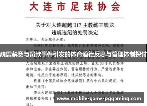 魏震禁赛与罚款事件引发的体育道德反思与管理体制探讨